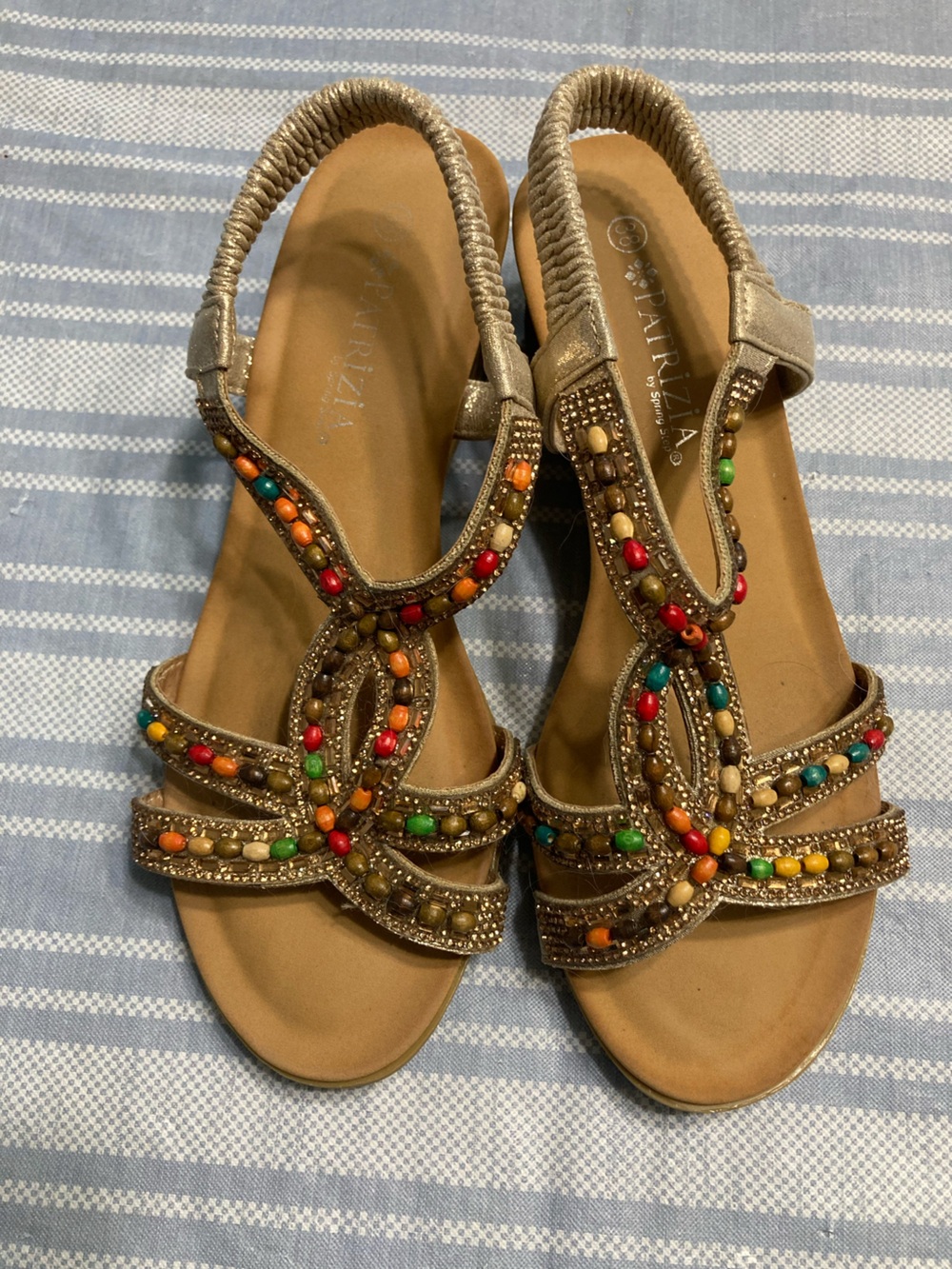 Patrizia by Spring Step beaded sandals. - Picture 3 of 5